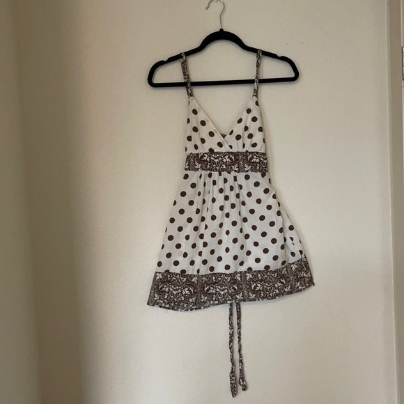 Cute flowy polka dots and scroll floral top size M - Picture 1 of 5